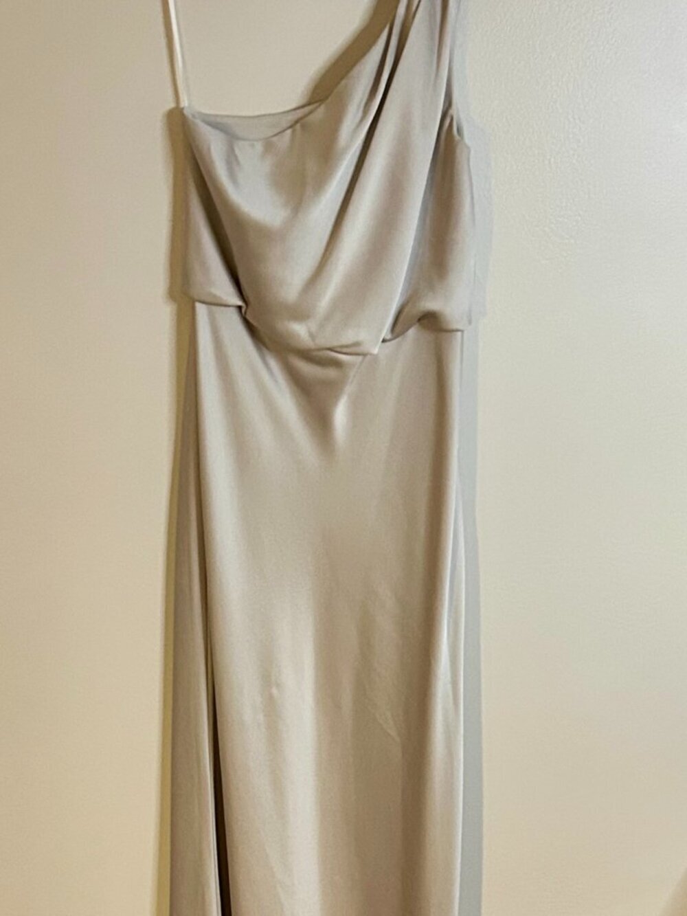 Jenny Yoo One-Shoulder Long Dress w/ Tags  Neutrals | Size: L | US 10